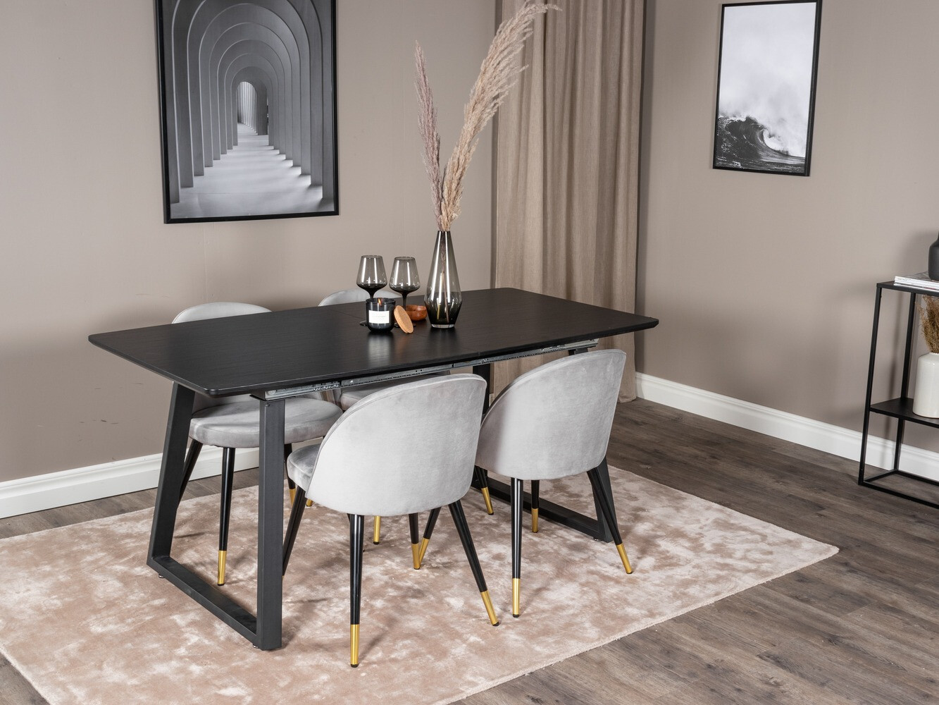 Borðstofusett Dallas 1631 (Grár)