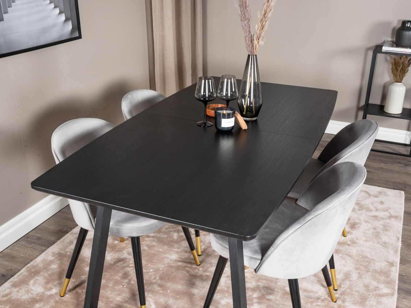 Borðstofusett Dallas 1631 (Grár)