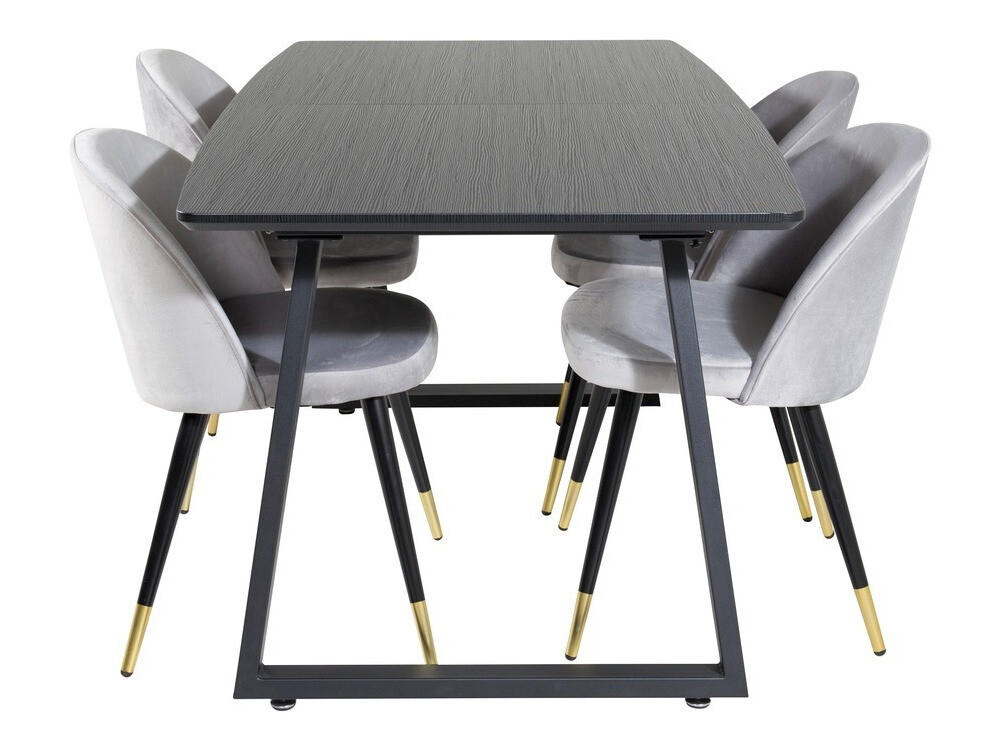Borðstofusett Dallas 1631 (Grár)