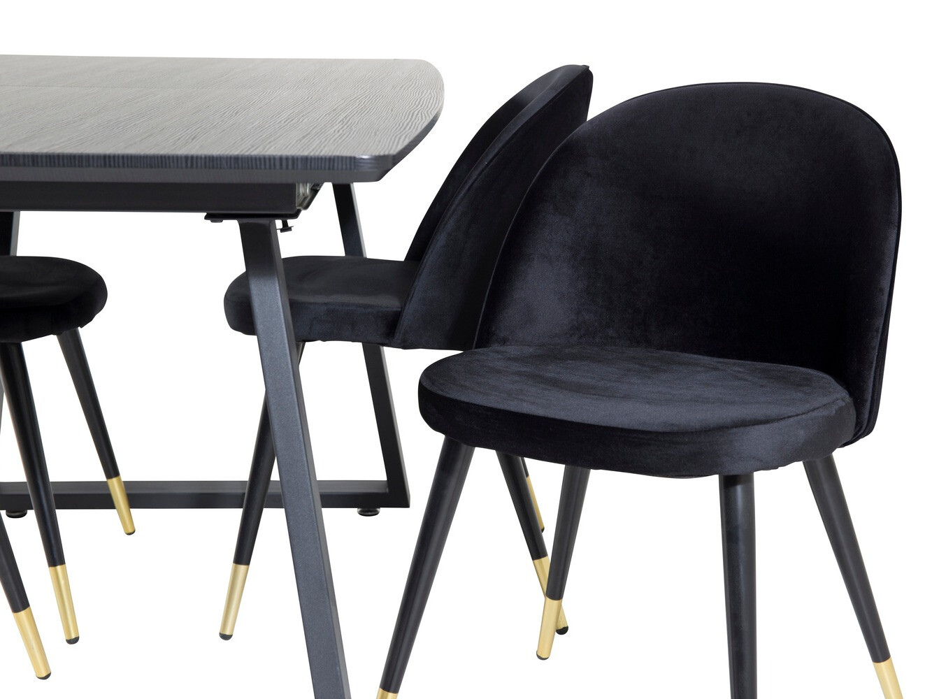 Borðstofusett Dallas 1631 (Svartur)