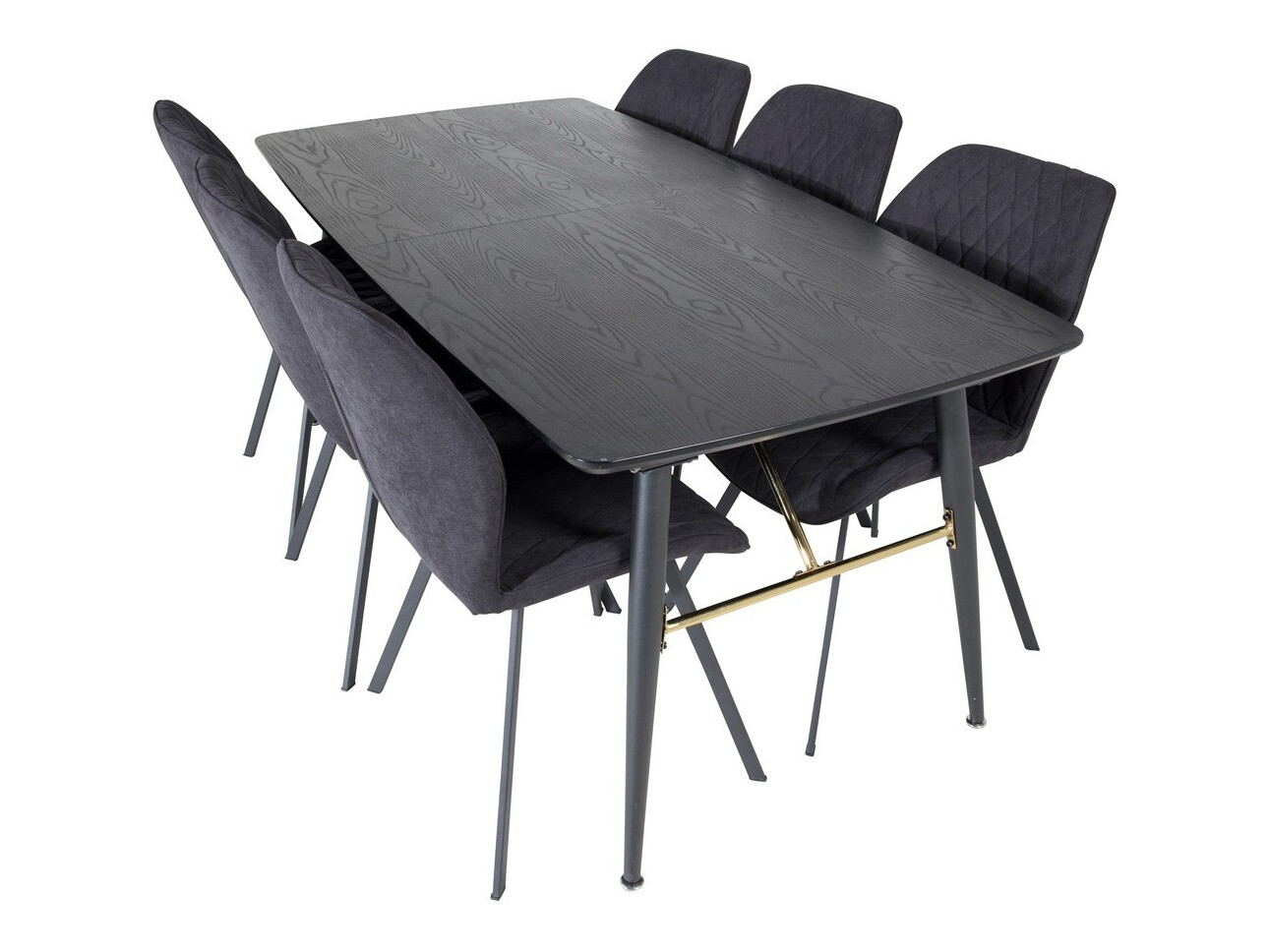 Borðstofusett Dallas 1647 (Svartur)