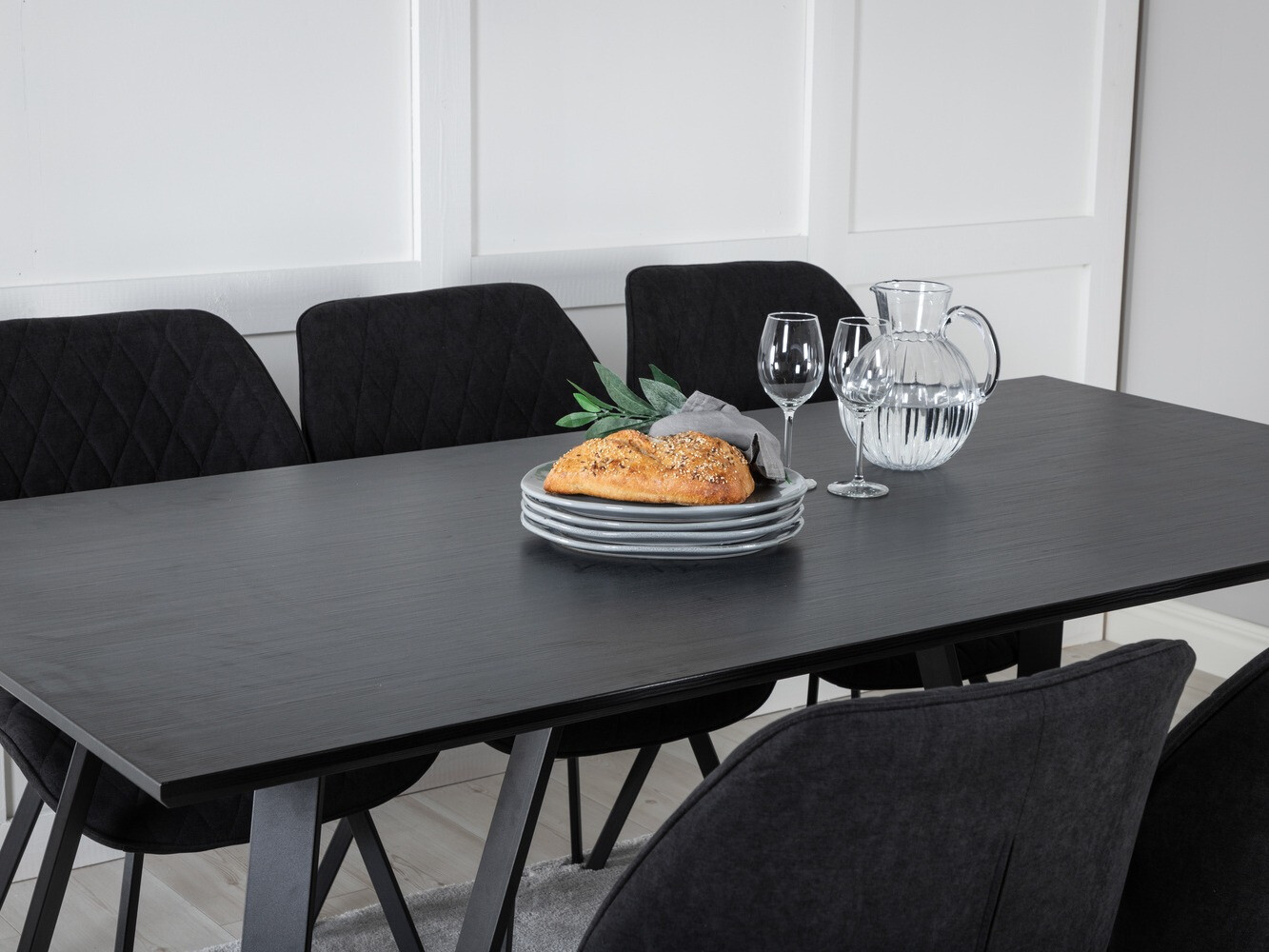 Borðstofusett Dallas 1685 (Svartur)