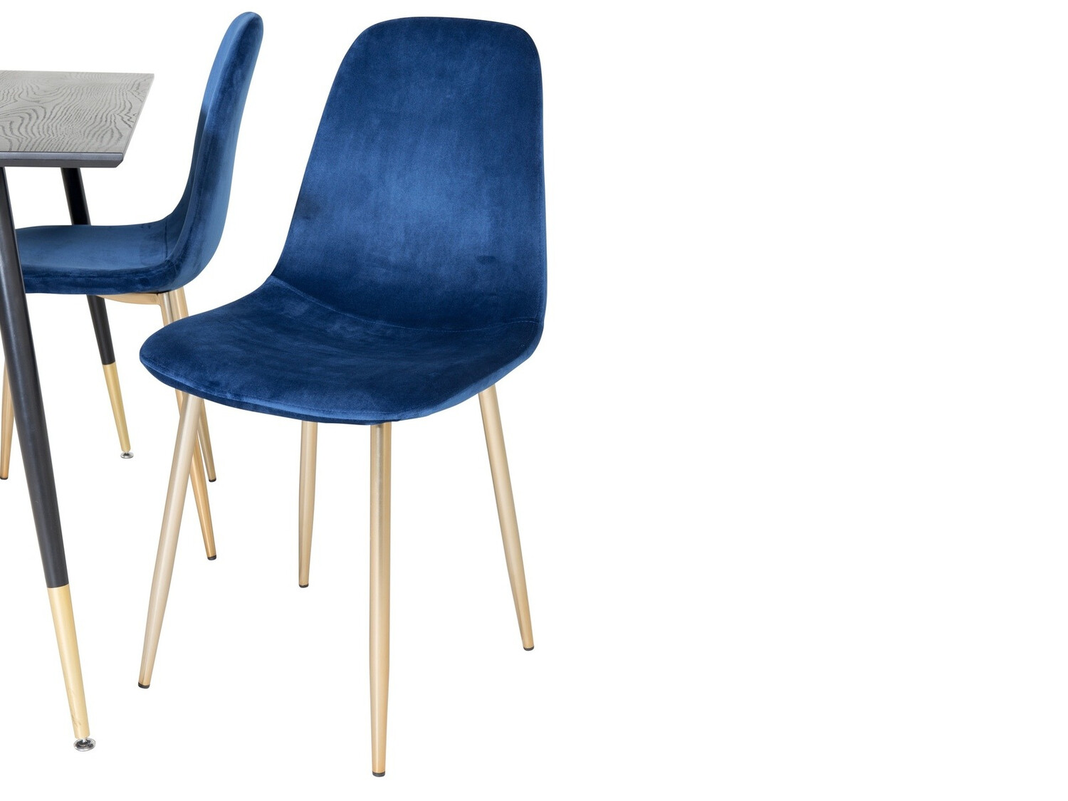 Borðstofusett Dallas 1693 (Blár + gylltur)