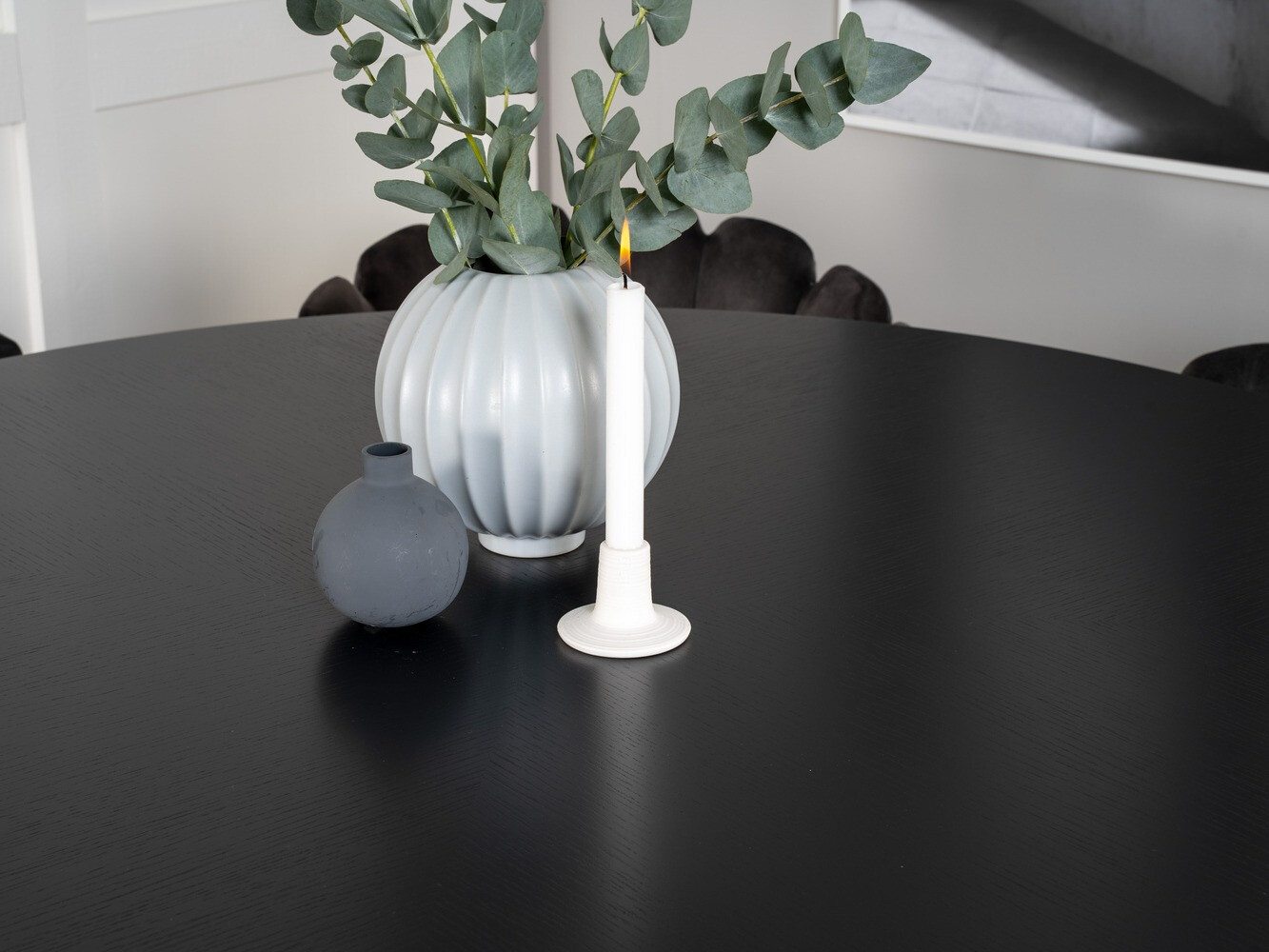 Borðstofusett Dallas 312 (Grár + Svartur)