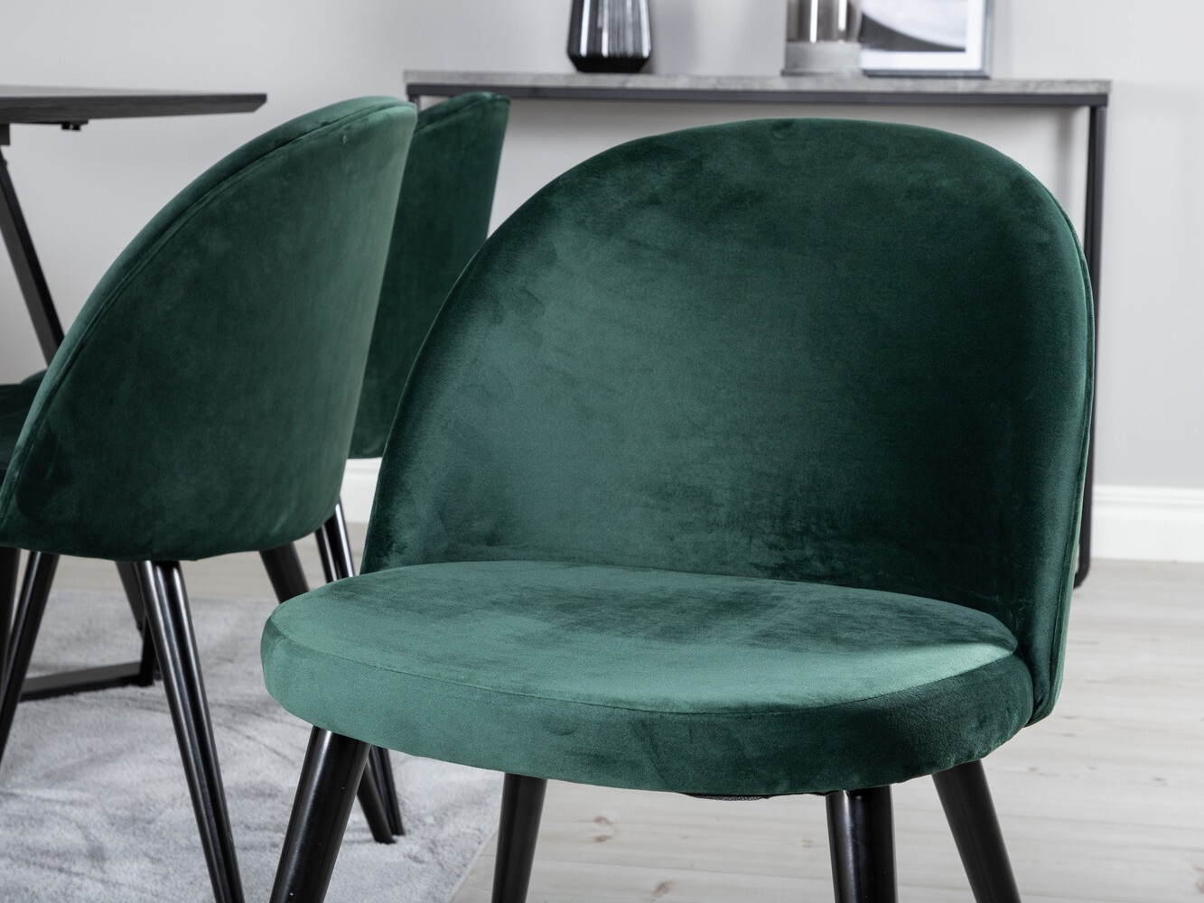 Borðstofusett Dallas 360 (Grænn + Svartur)