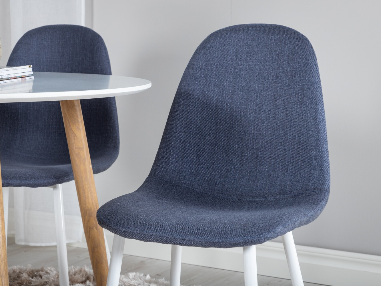 Borðstofusett Dallas 291 (Blár + Hvítur)