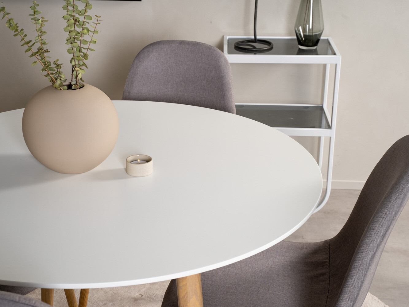 Borðstofusett Dallas 291 (Grár + Eik)