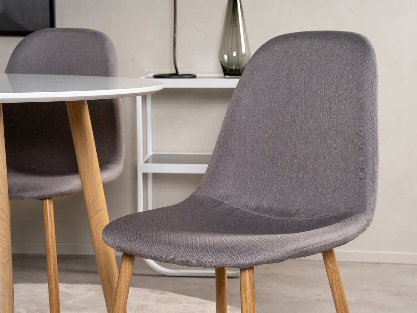 Borðstofusett Dallas 291 (Grár + Eik)