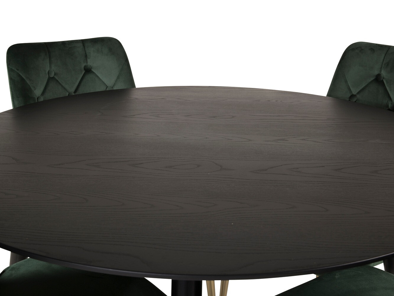 Borðstofusett Dallas 1178 (Grænn + Gylltur)