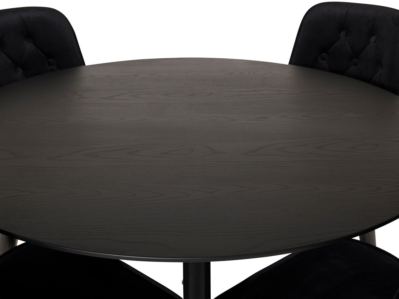 Borðstofusett Dallas 1178 (Svartur + Gylltur)