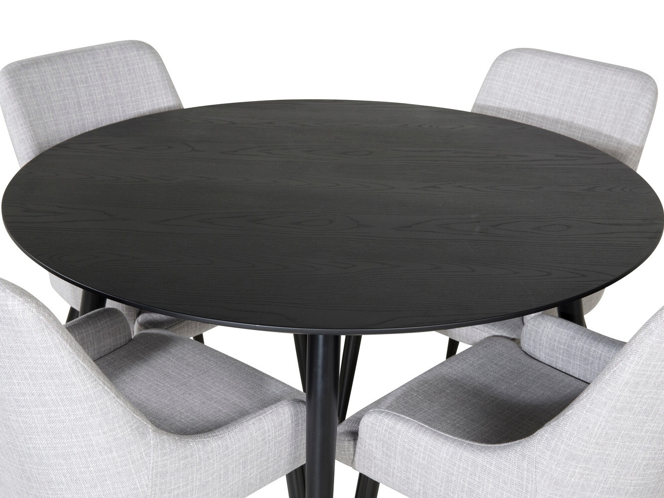 Borðstofusett Dallas 1181 (Grár + Svartur)