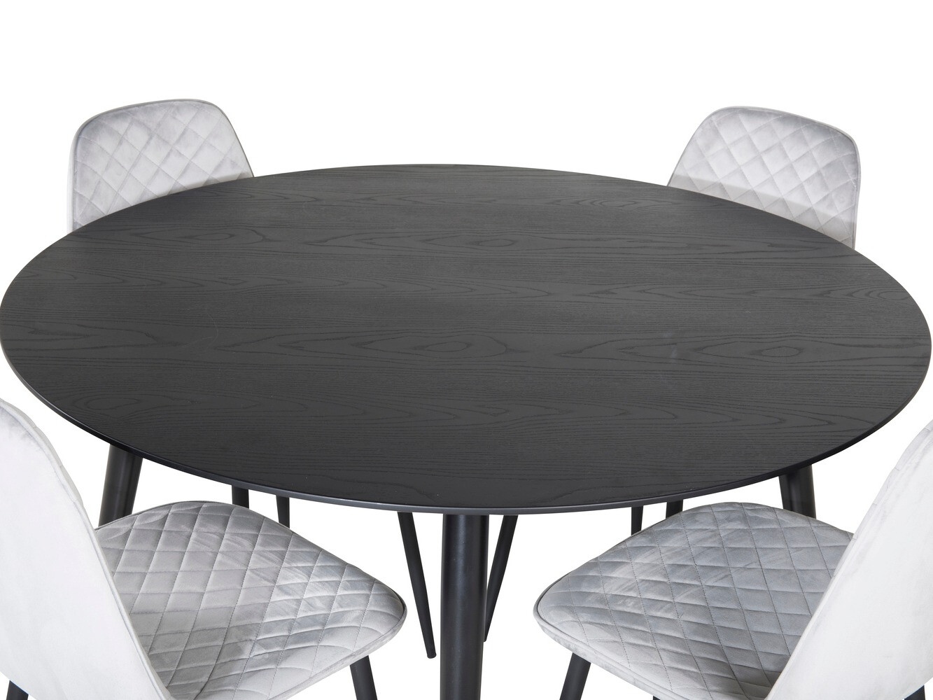 Borðstofusett Dallas 1183 (Grár + Svartur)