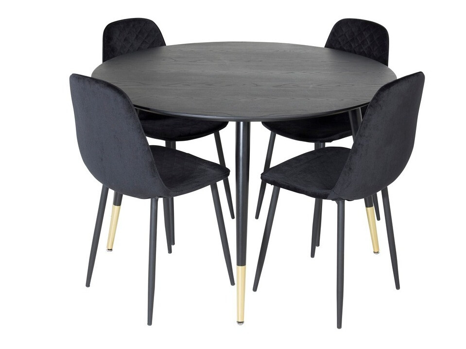 Borðstofusett Dallas 1183 (Svartur)