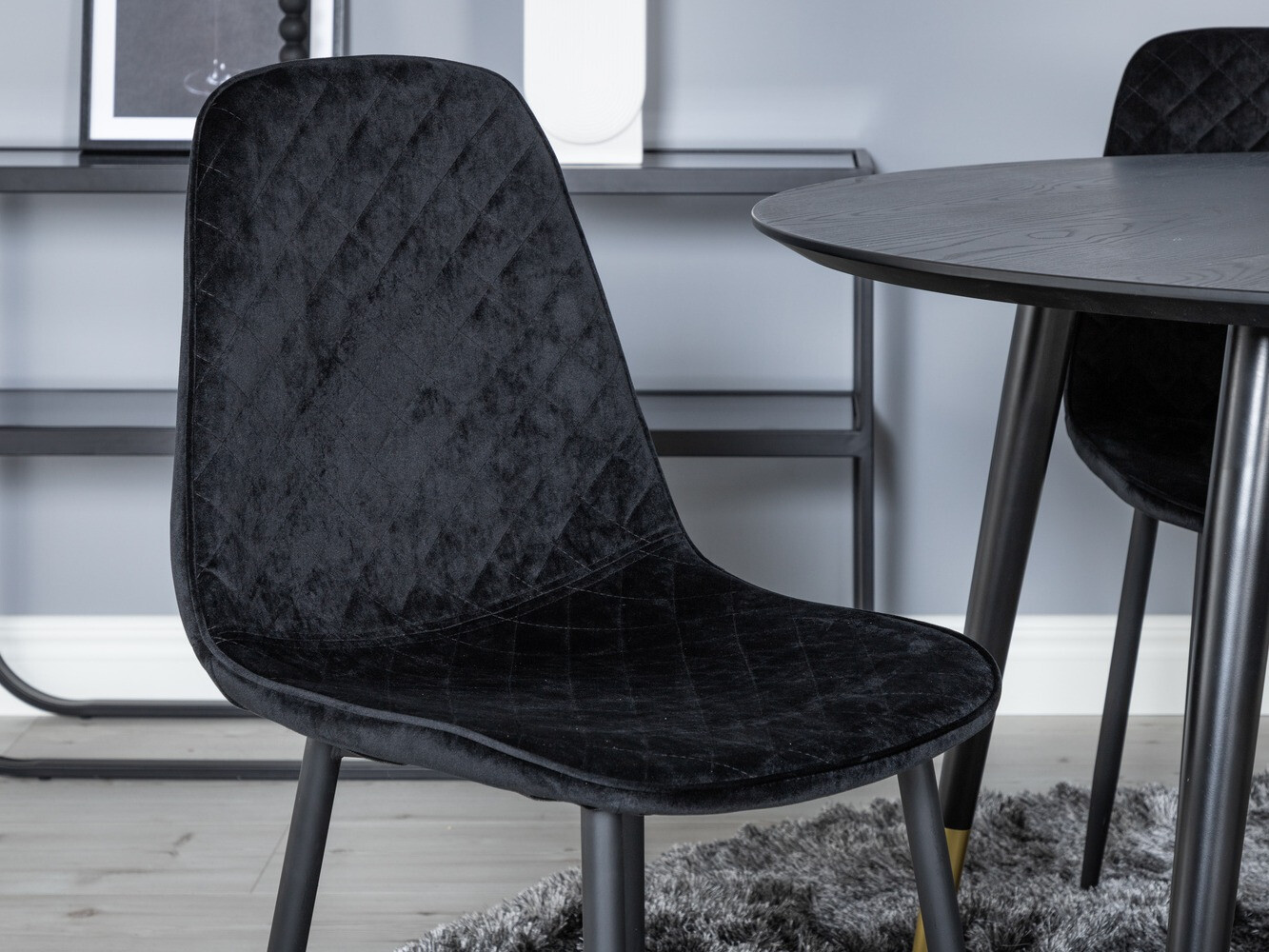 Borðstofusett Dallas 1183 (Svartur)