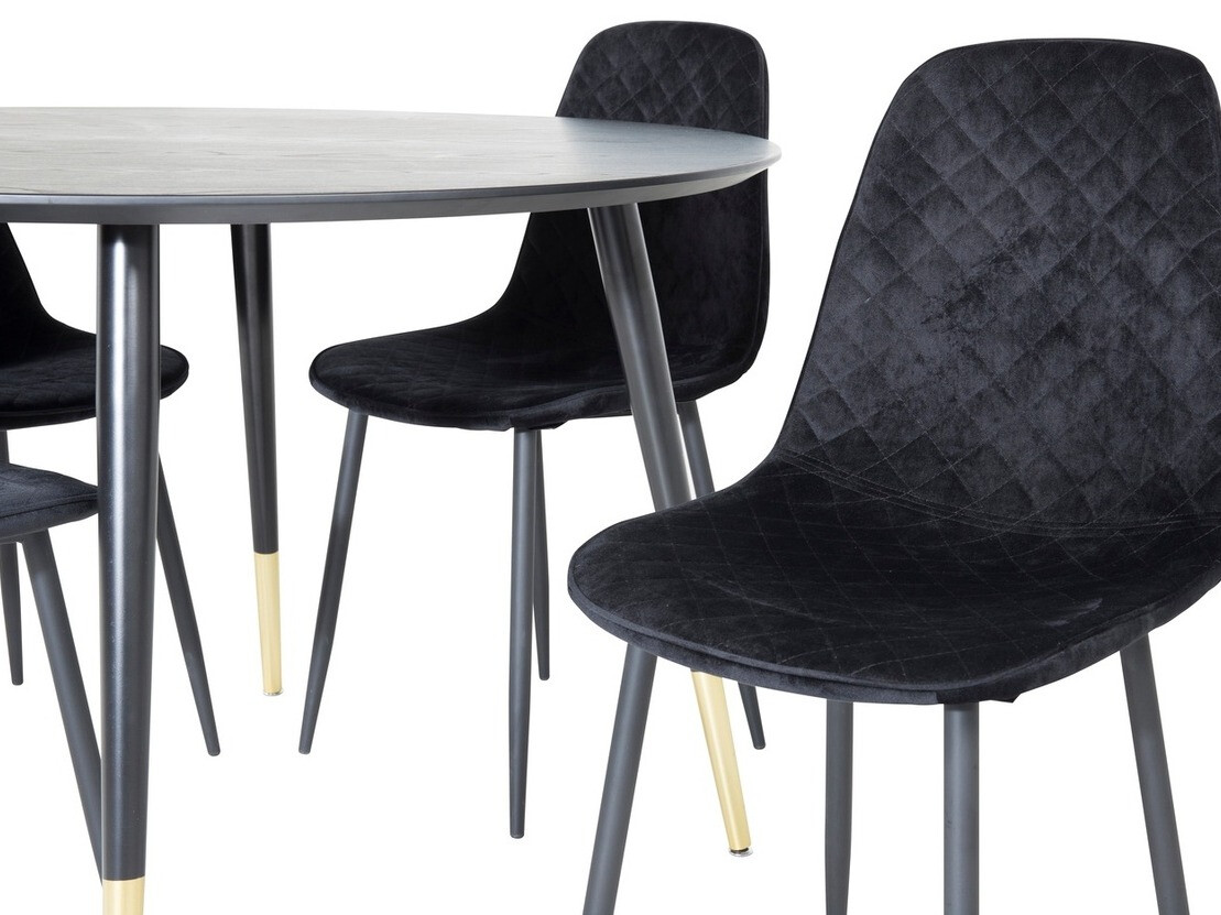 Borðstofusett Dallas 1183 (Svartur)