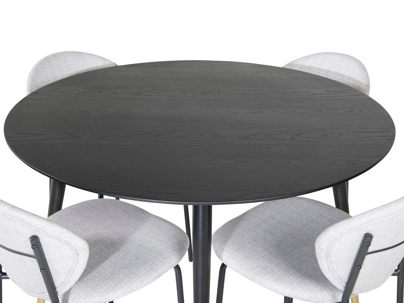 Borðstofusett Dallas 1186 (Grár + Svartur)