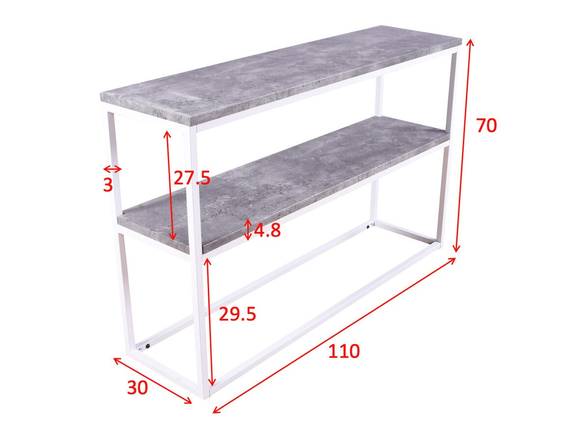 Console borð Dallas 2521 (Ljósbrúnn + Svartur)