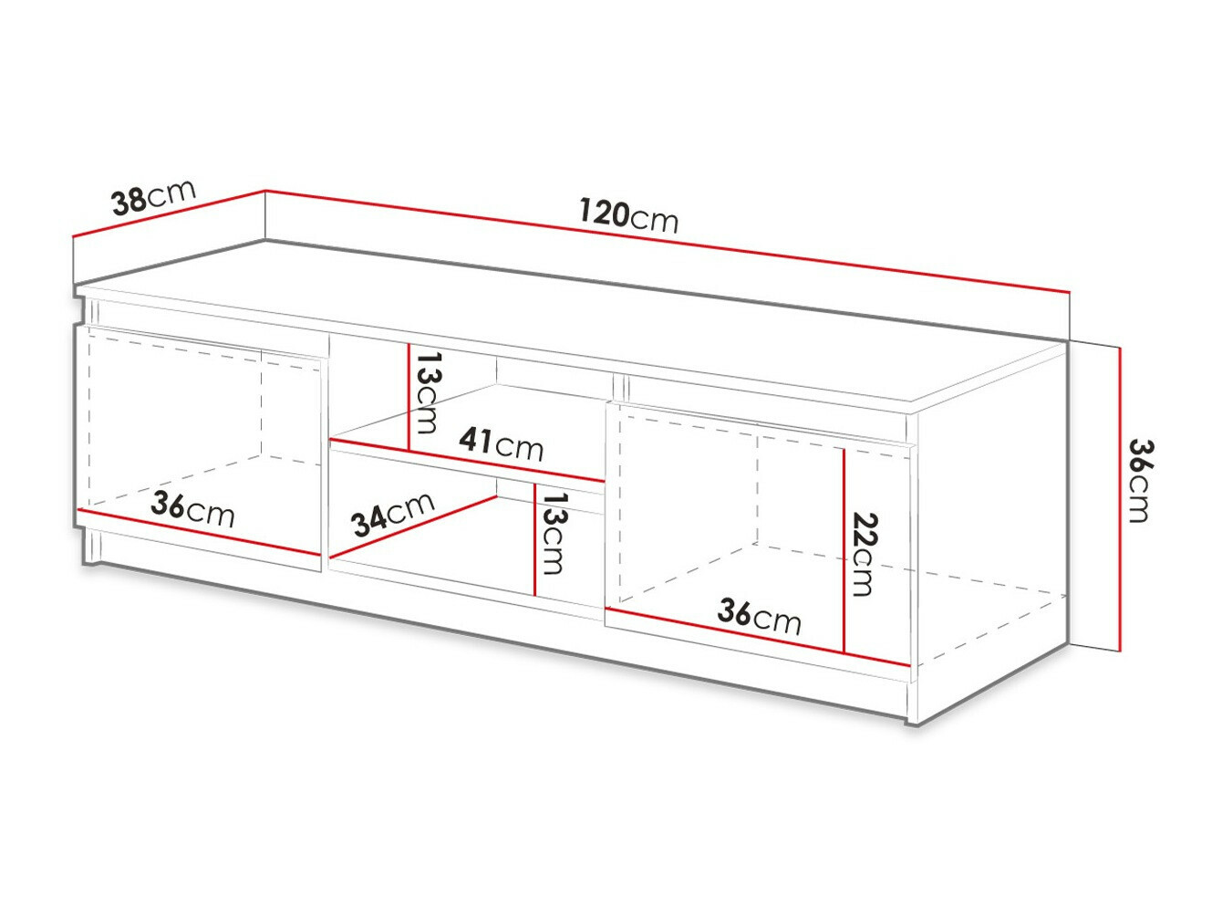 Sjónvarpsskápur Sarasota 139 (Grafít)