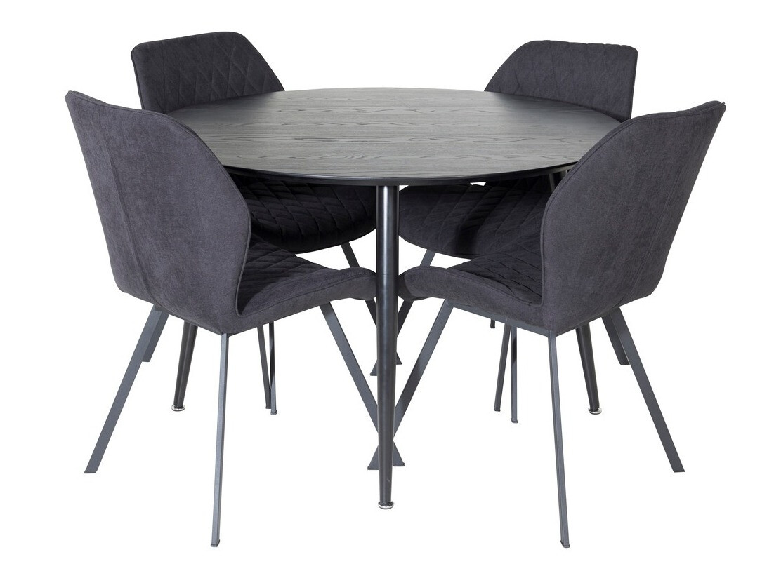 Borðstofusett Dallas 1562 (Svartur)