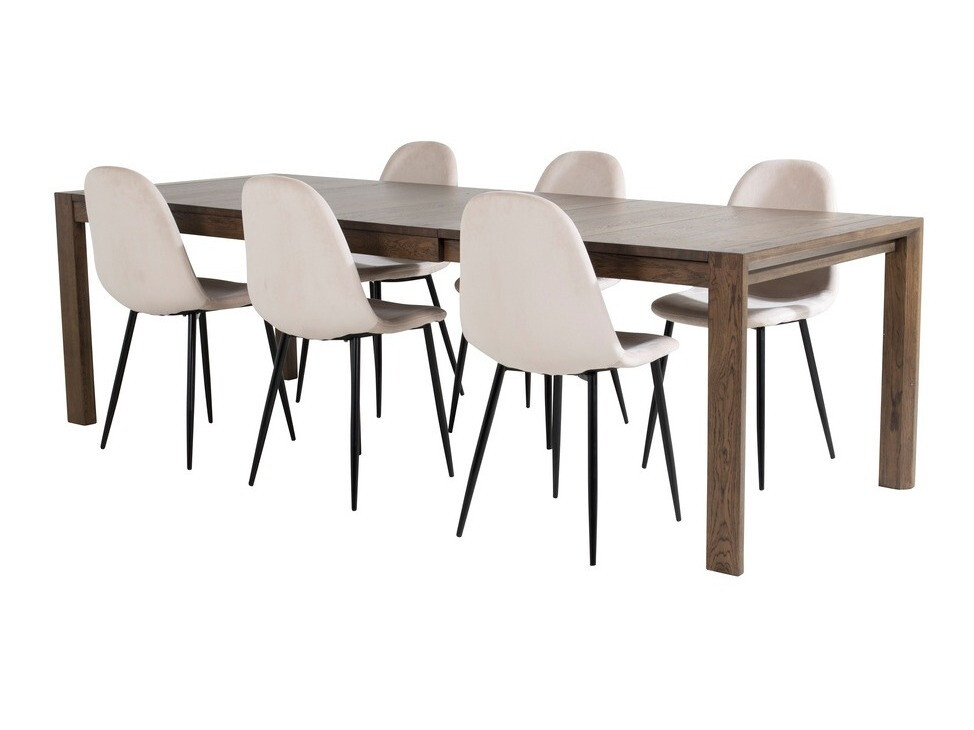 Borðstofusett Dallas 1632 (Dökk eik)