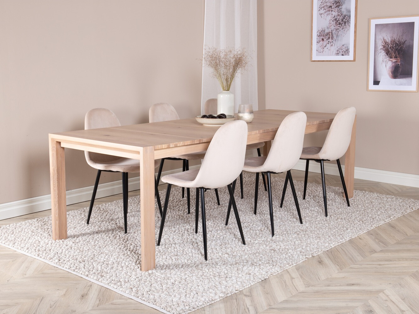 Borðstofusett Dallas 1632 (Eik)