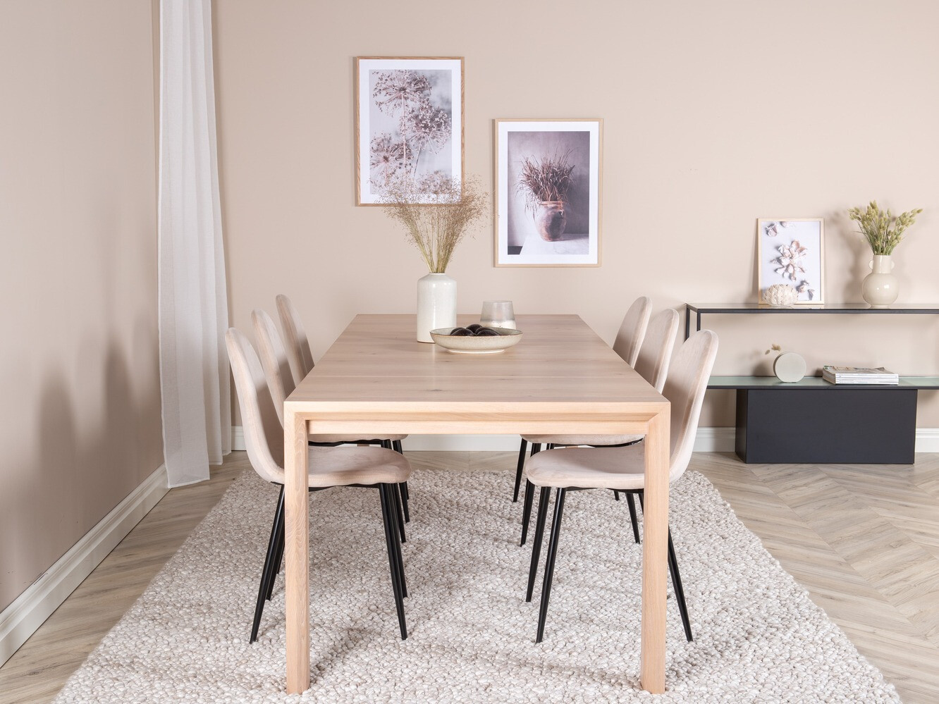 Borðstofusett Dallas 1632 (Eik)