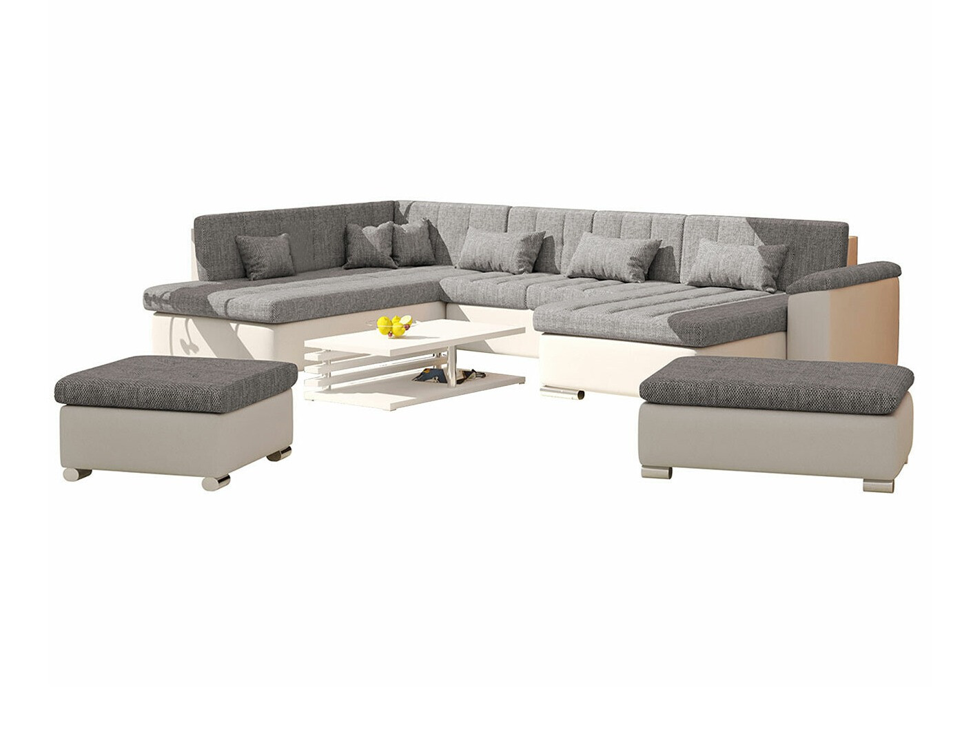 Bólstrað húsganasett Comfivo Gemma II (Soft 017 + Lawa 05)