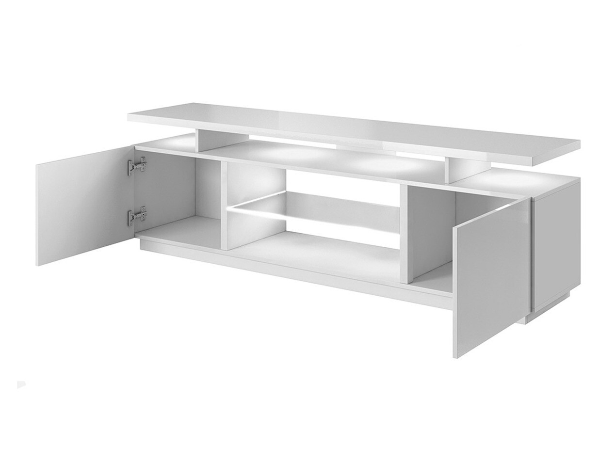 Sjónvarpsskápur Figura (Svartur + Svart háglans)