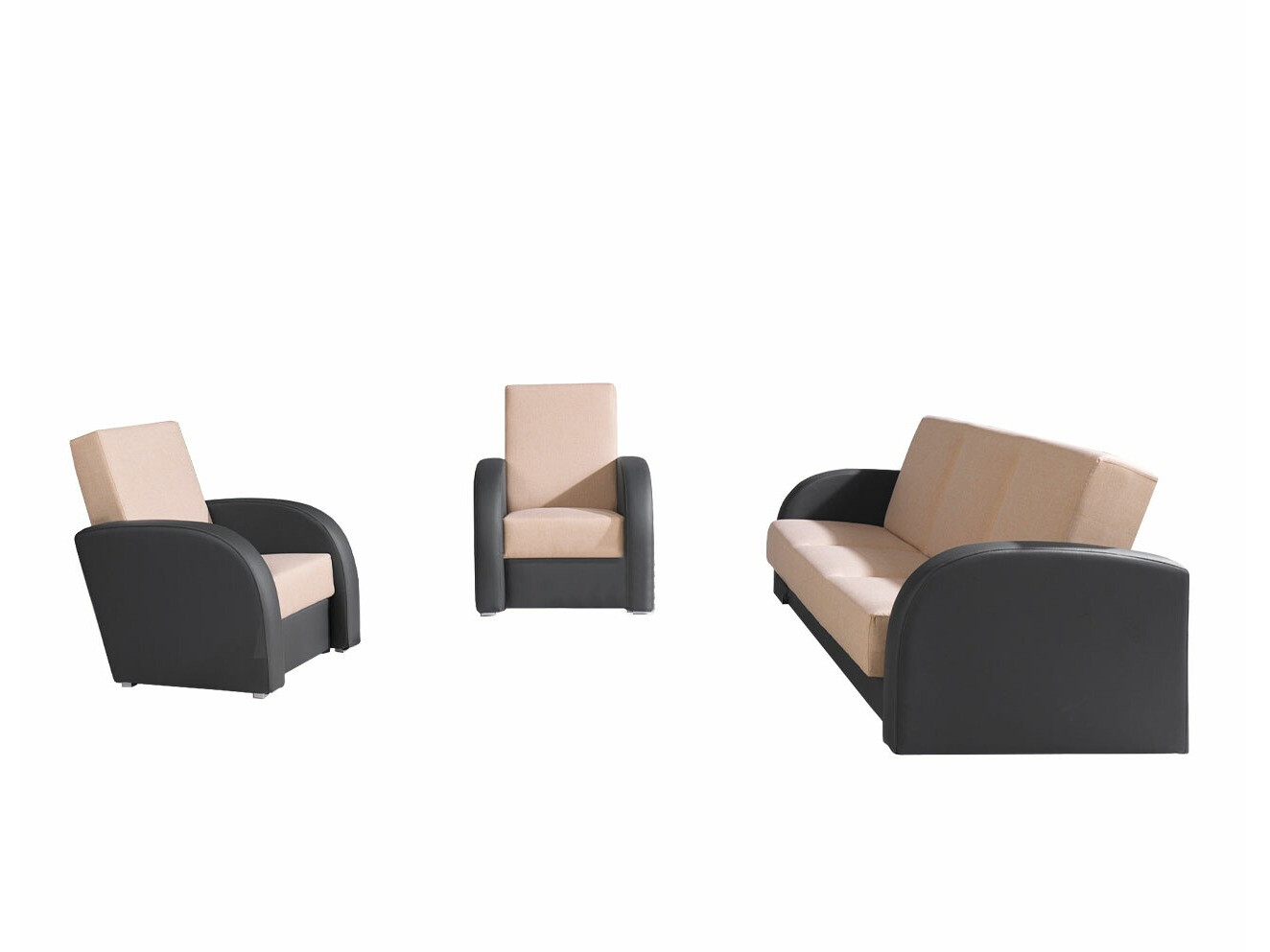 Bólstrað húsganasett Providence 173 (Soft 020 + Lux 24)