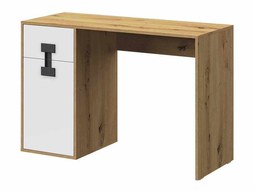 Skrifborð Florevi 100 (Matt hvítur + Artisan-eik)