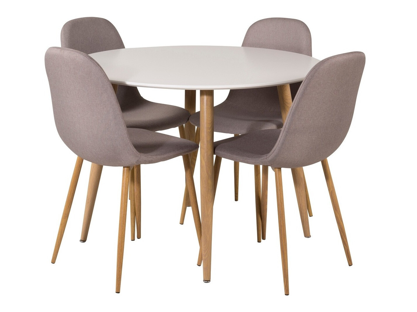 Borðstofusett Dallas 291 (Grár + Eik)
