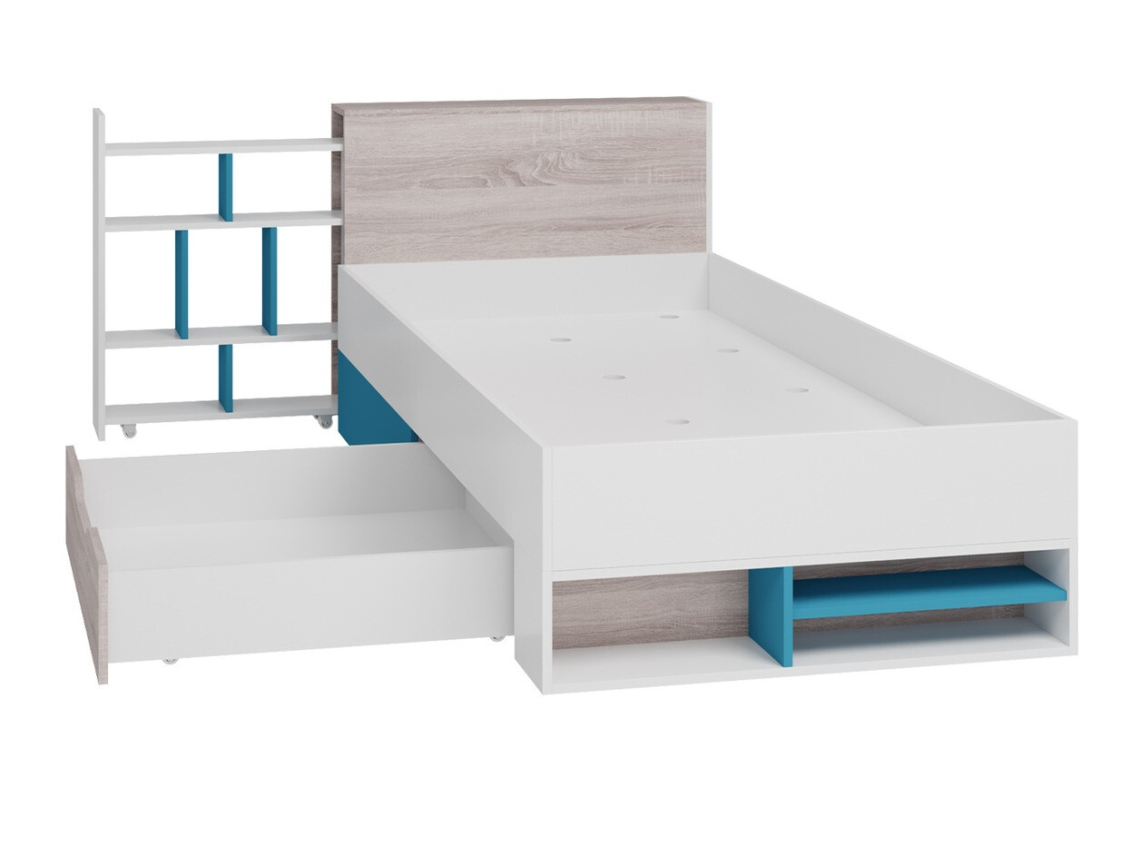 Barnaherbergissett Camteso 114 (Svartur + Eik + Beige)