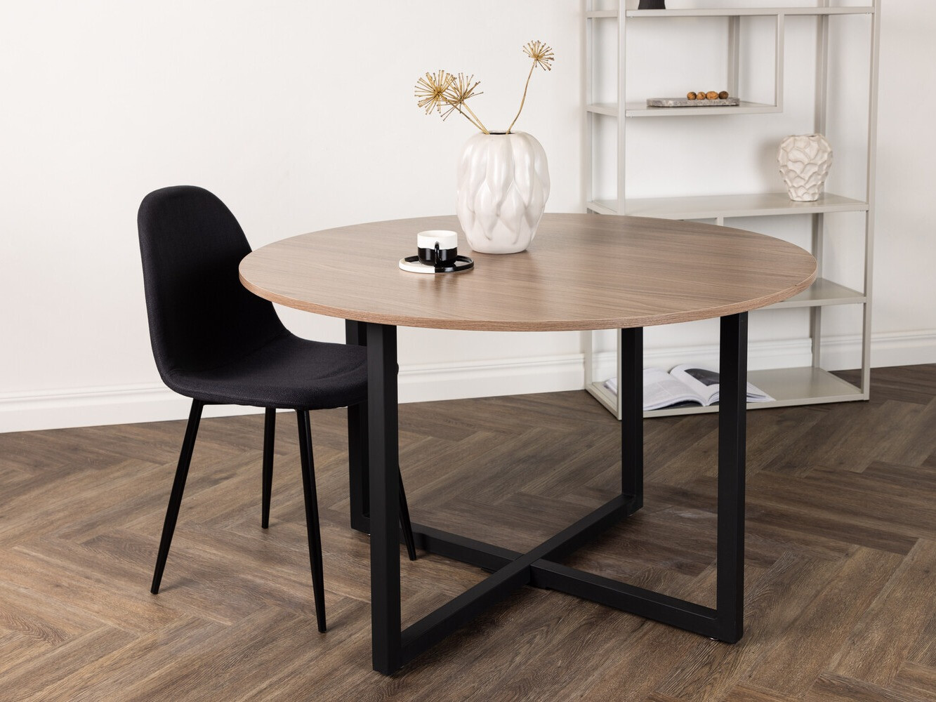 Borð Dallas 4897 (Svartur + Valhneta)