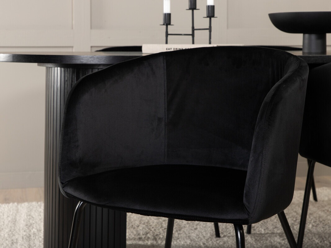 Borðstofusett Dallas 3313 (Svartur)