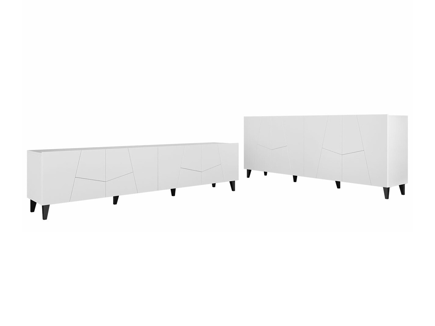 Stofusett Charlotte 182 (Hvítur + Svartur)