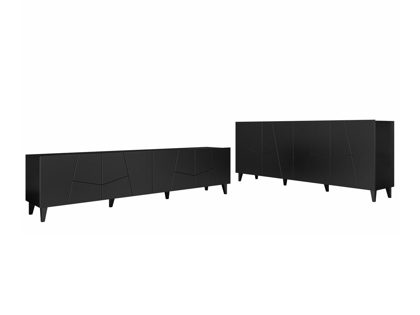 Stofusett Charlotte 182 (Svartur)