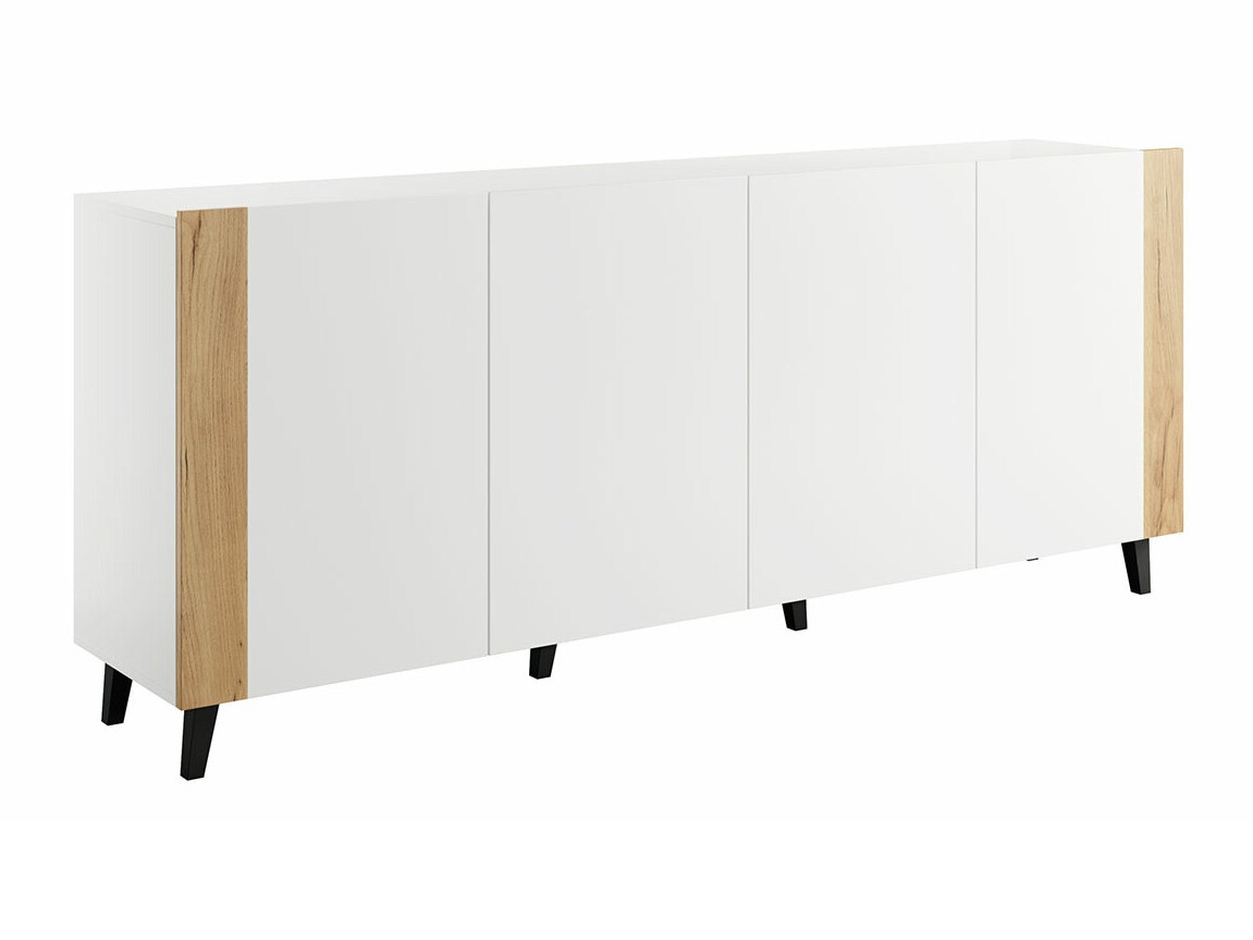 Skenkur Charlotte 183 (Hvítur + Craft eik)