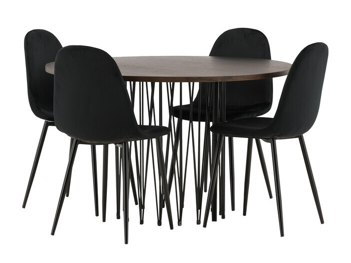 Borðstofusett Dallas 3370 (Svartur)