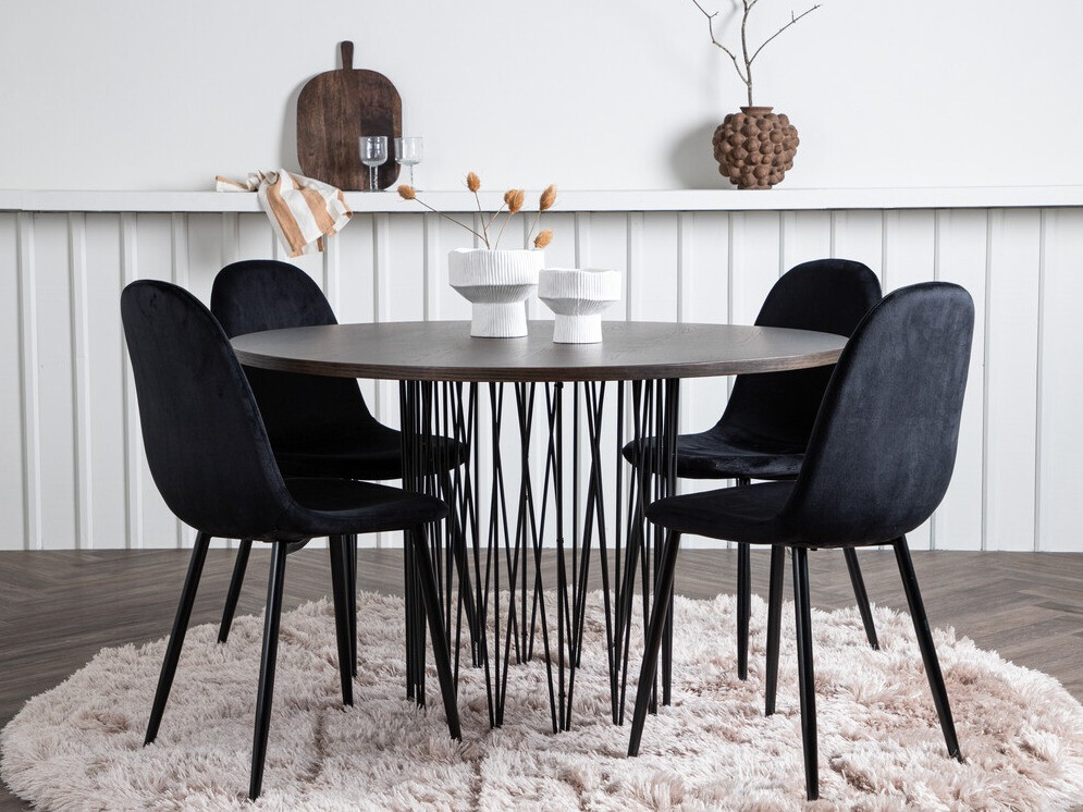 Borðstofusett Dallas 3370 (Svartur)
