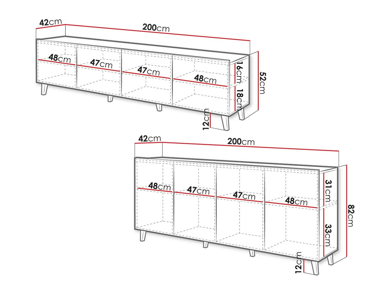 Stofusett Charlotte 188 (Svartur)