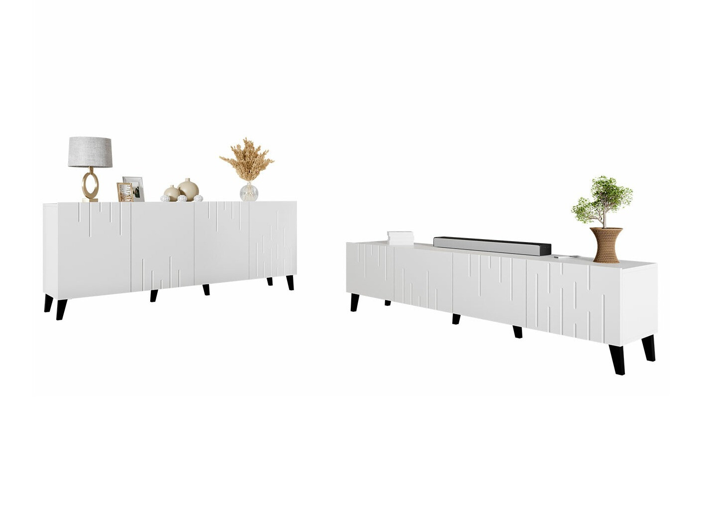 Stofusett Charlotte 212 (Hvítur)