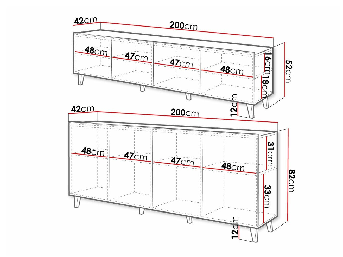 Stofusett Charlotte 212 (Svartur)