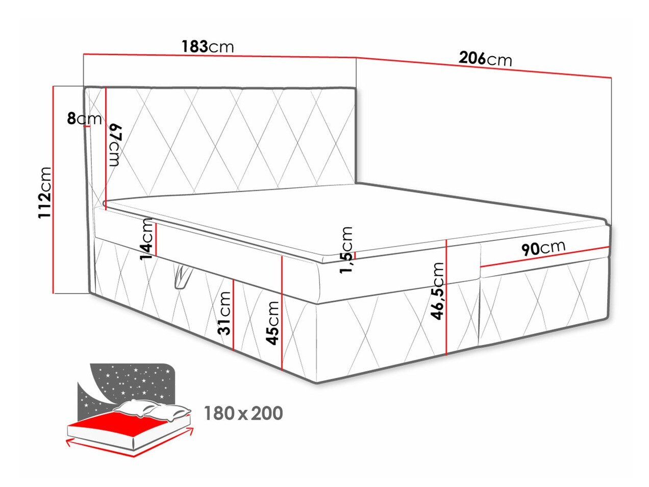 Continental-rúm Comfivo Avis (Magic Velvet 2250)