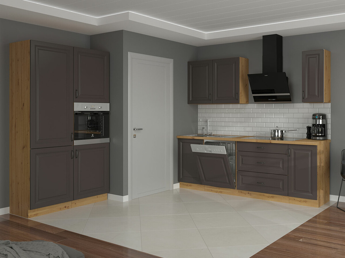 Skápaeining með hurðum Retro Grey 103