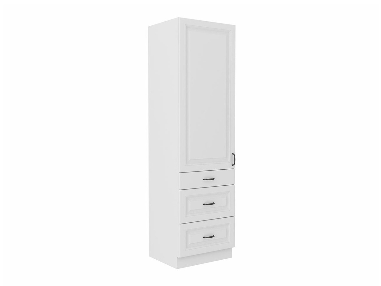 Skápaeining með skúffu og hurðum Retro White 114