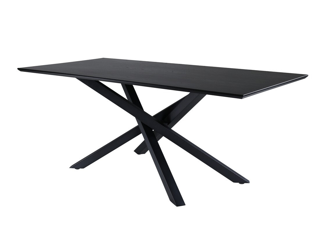 Borðstofusett Dallas 2691 (Ljósgrár + Svartur)