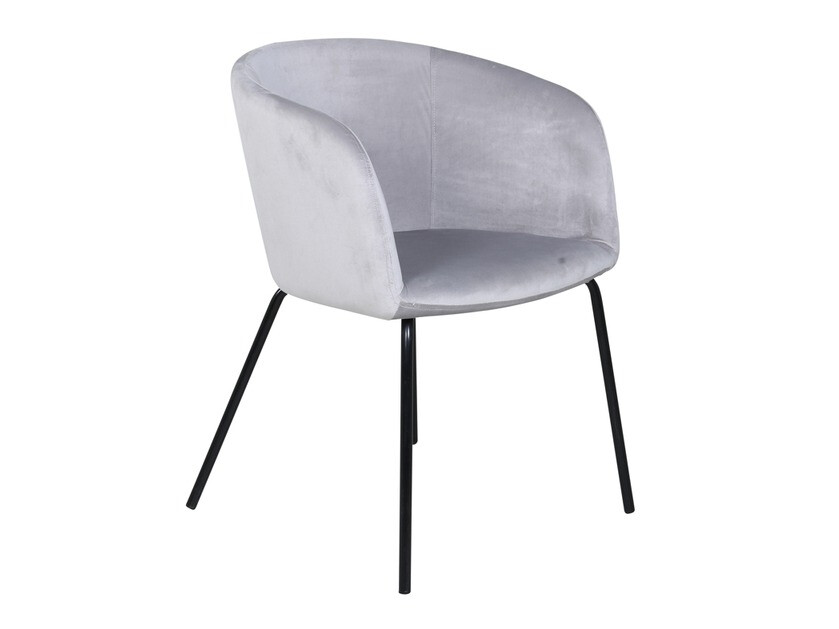 Borðstofusett Dallas 2691 (Ljósgrár + Svartur)