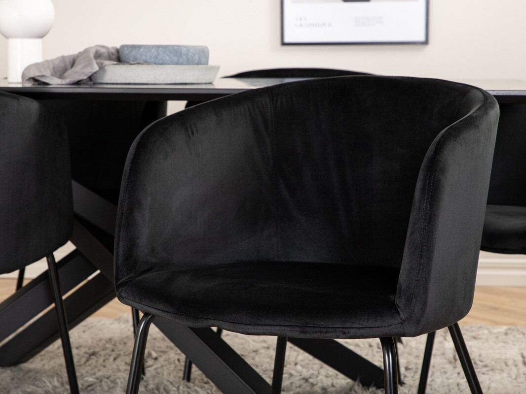 Borðstofusett Dallas 2691 (Svartur)
