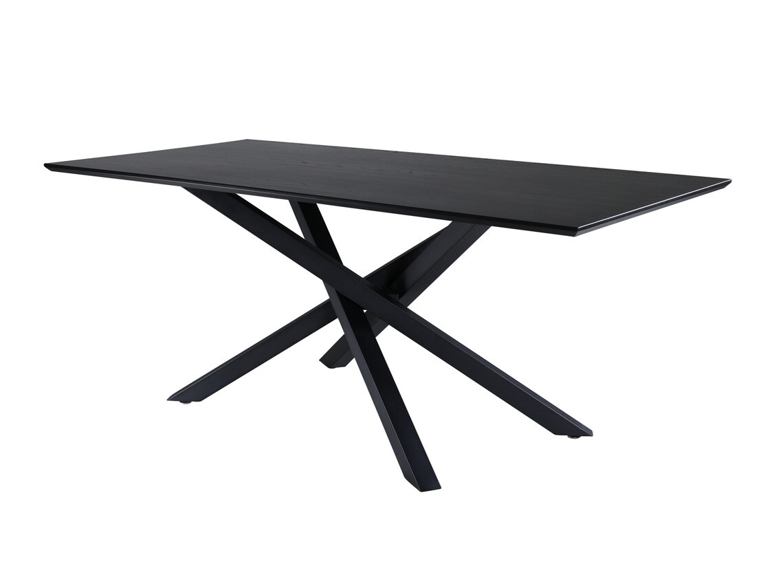 Borðstofusett Dallas 2693 (Rjómalitur + Svartur)