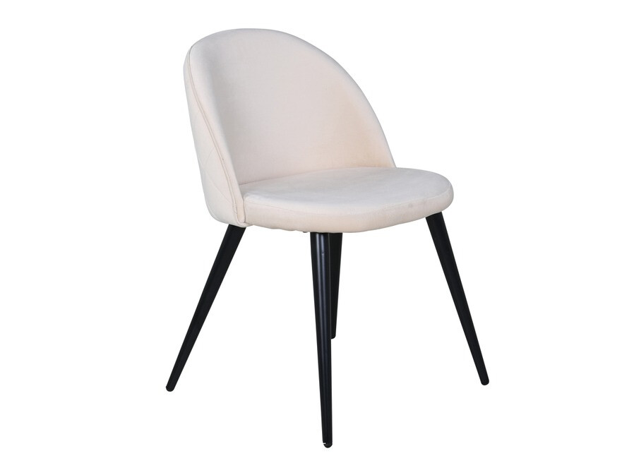 Borðstofusett Dallas 2693 (Rjómalitur + Svartur)